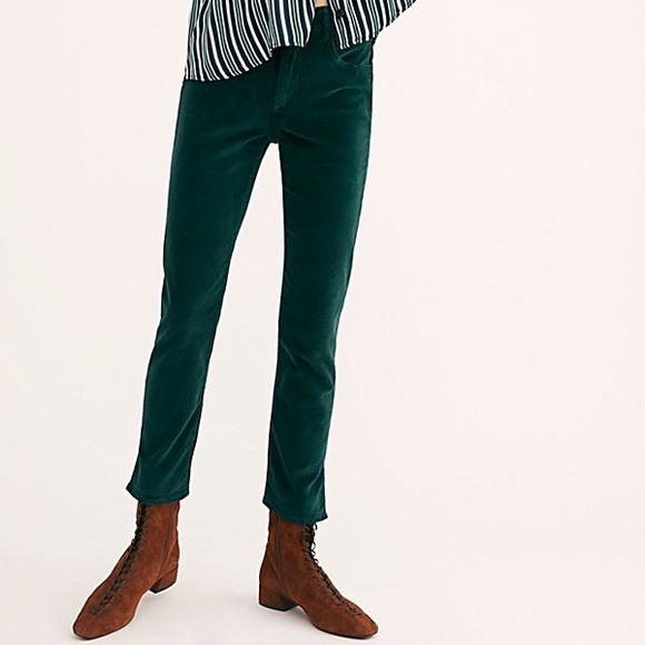 Higher Ground Velvet Cropped Jeans 